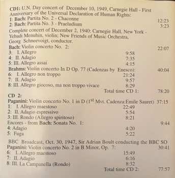 2CD Yehudi Menuhin: Vol.1