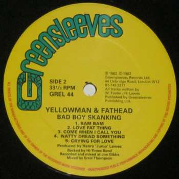 LP Yellowman & Fathead: Bad Boy Skanking