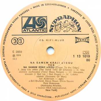 LP Yes: Na Samém Kraji Útesu