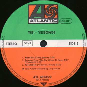 3LP Yes: Yessongs