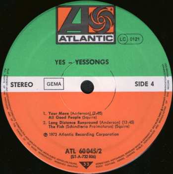 3LP Yes: Yessongs