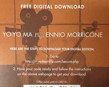 2LP Yo-Yo Ma: Yo-Yo Ma Plays Ennio Morricone