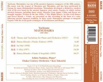 CD Yoritsune Matsudaira: Bugaku Dance Suite / U-Mai / Sa-Mai / Danza Rituale E Finale / Theme And Variations For Piano And Orchestra