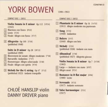 CD York Bowen: The Complete Works For Violin And Piano