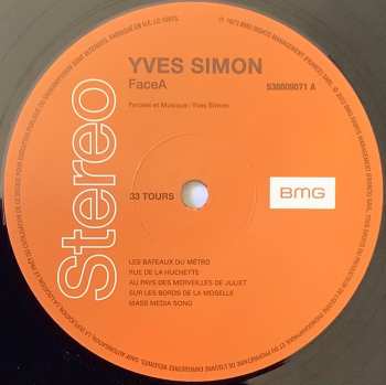 LP Yves Simon: Au Pays Des Merveilles De Juliet