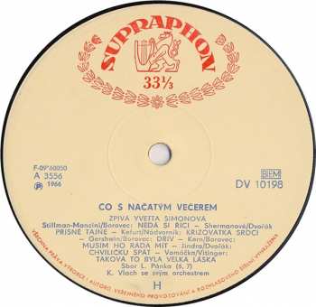 LP Yvetta Simonová: Co S Načatým Večerem