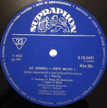 2LP Zdeněk Štěpánek: Ač zemřeli - Ještě mluví I.