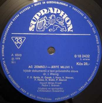 2LP Zdeněk Štěpánek: Ač zemřeli - Ještě mluví I.