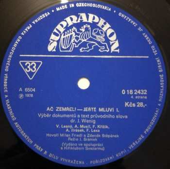 2LP Zdeněk Štěpánek: Ač zemřeli - Ještě mluví I.
