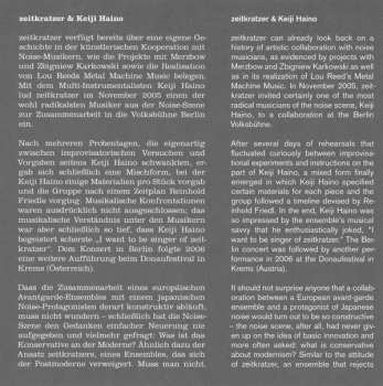 CD Zeitkratzer: Electronics