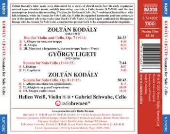CD György Ligeti: Sonatas for Solo Cello