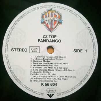 LP ZZ Top: Fandango!